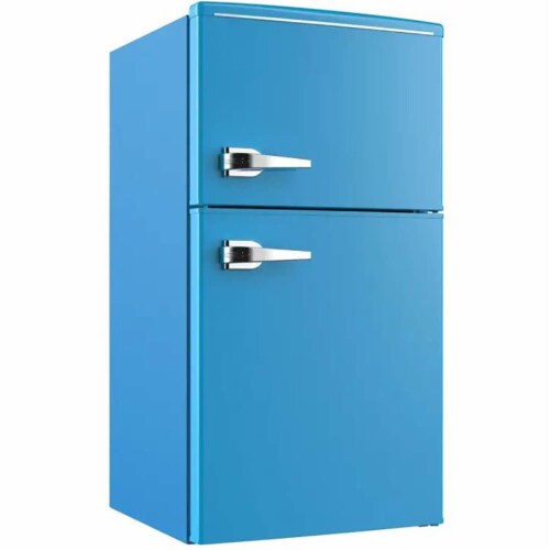 Avanti RMRT30X6BL 3.0 Cu. Ft. Blue Compact Retro Style Refrigerators Perspective: front