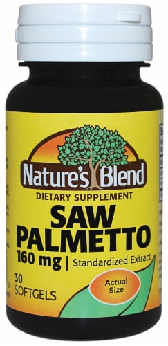 Nature's Blend Saw Palmetto Extract Softgels 160mg Perspective: front
