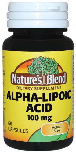 Nature's Blend Alpha Lipoic Acid Capsules 100mg 60 Count Perspective: front