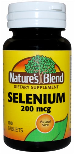 Nature's Blend Selenium Tablets 200mcg Perspective: front