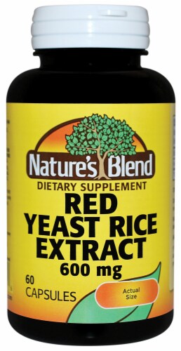Nature's Blend Red Yeast Rice Extract Capsules 600mg Perspective: front