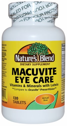Nature's Blend Macuvite Eye Care Tablets 120 Count Perspective: front
