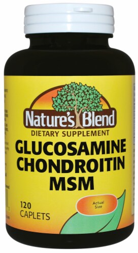 Nature's Blend Glucosamine Chondroitin MSM Caplets 120 Count Perspective: front