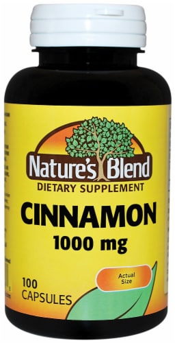 Natures Blend Cinnamon Capsules 1000mg Perspective: front