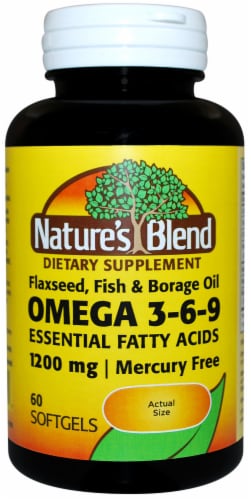Nature's Blend Omega Oil 3-6-9 Essential Fatty Acids Softgels 1200mg