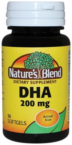 Nature's Blend DHA Softgels 200mg 30 Count Perspective: front