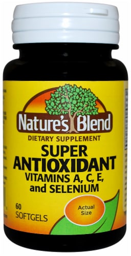 Nature's Blend Antioxidants Vitamins A C & E Capsules Perspective: front