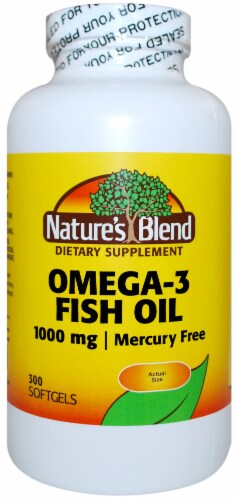 Nature's Blend Omega-3 Fish Oil Softgels 1000mg Perspective: front
