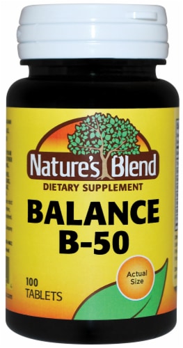 Nature's Blend Balance B-50 Tablets 100 Count Perspective: front