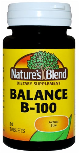 Nature's Blend Balance B-100 Tablets 50 Count Perspective: front