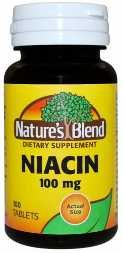 Natures Blend Niacin Tablets 100mg Perspective: front