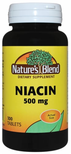 Natures Blend Niacin Tablets 500mg Perspective: front