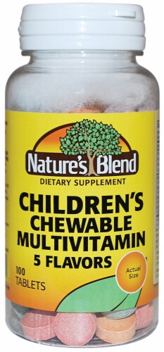 Nature's Blend Children's Chewable Multivitamin Tablets - Fruit Flavor Perspective: front