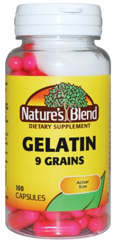 Natures Blend Gelatin 9 Grain Capsules Perspective: front