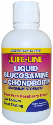 Nature's Blend Max Strength Glucosamine/Chondroitin Raspberry Flavor Liquid Perspective: front