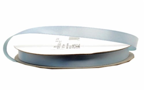 Offray Single Face Satin Ribbon 3/8 X20yd-Light Blue Perspective: front