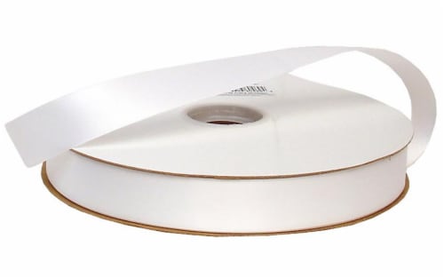 Berwick/Offray White Double Face Satin Ribbon 7/8 R50793, 1 - Smith’s
