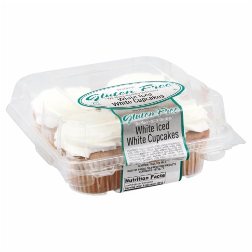 Franny's Gluten Free White Iced White Cupcakes Perspective: front