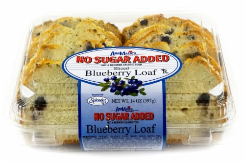 Ann Marie's Sugar Free Blueberry Loaf Cake Perspective: front