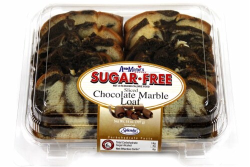 Ann Marie's Sugar Free Sliced Chocolate Marble Loaf Perspective: front