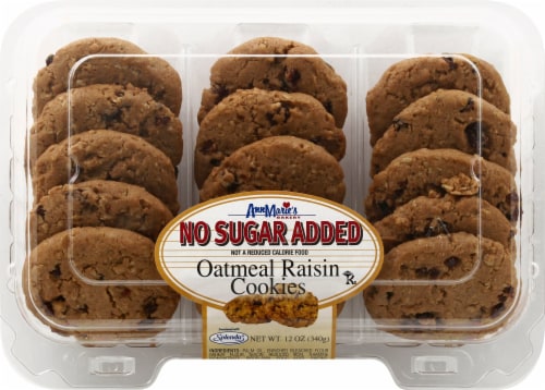 Ann Marie's No Sugar Added Oatmeal Raisin Cookies - 12 oz Perspective: front