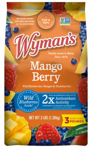 Wyman's® Mango Berry Frozen Fruit Perspective: front