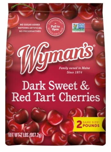 Wyman's® Dark Sweet and Red Tart Frozen Cherries Perspective: front