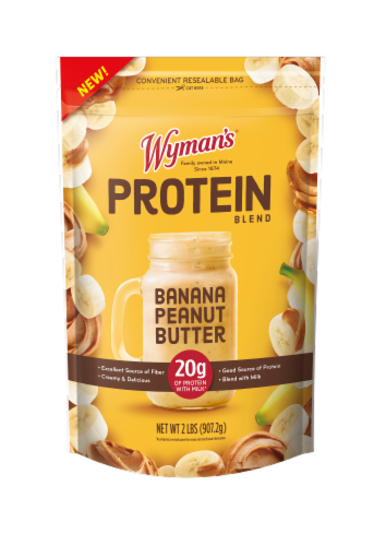 Wyman's® Banana Peanut Butter Protein Blend Perspective: front
