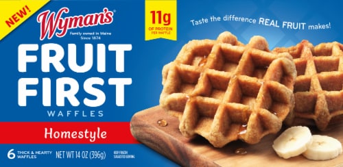 Wyman's® Fruit First Homestyle Waffles Perspective: front