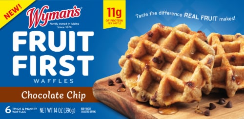 Wyman's® Fruit First Waffles Chocolate Chip Perspective: front