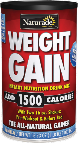 Naturade Weight Gain Drink Mix Vanilla Perspective: front