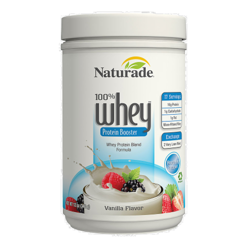 Naturade 100 Percent Whey Protein Booster Vanilla Perspective: front