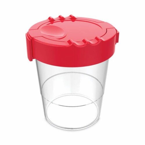 Antimicrobial No Spill Paint Cup, 3.46 w x 3.93 h, Red Antimicrobial No Spill Paint Cup, 3.46 w x 3.93 h, Red