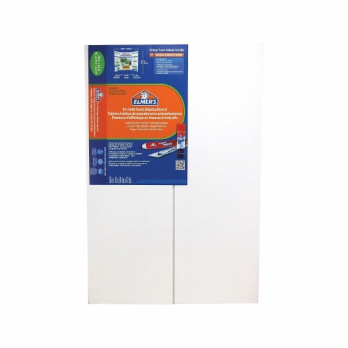 Elmer's® Tri-Fold Foam Display Board - White Perspective: front