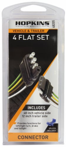 Hopkins® Vehicle & Trailer 4 Flat Set Connector Perspective: front