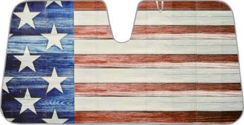 Hopkins GoGear American Flag Universal Folding Sunshade Perspective: front