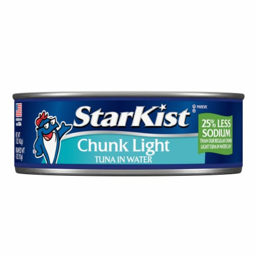 StarKist Reduced Sodium Chunk Light in Water Can Perspective: front