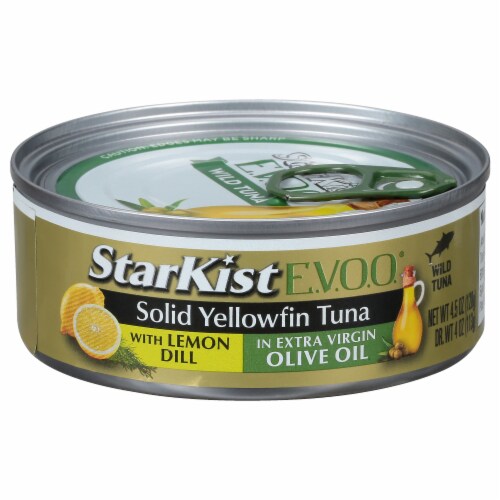 StarKist Selects Solid Yellowfin Tuna with Lemon Dill in Extra Virgin Olive Oil Perspective: front