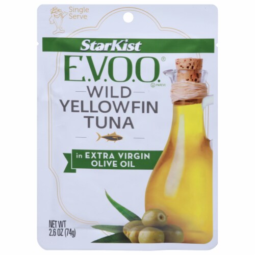 StarKist® Selects E.V.O.O. Yellowfin Tuna in Extra Virgin Olive Oil Pouch Perspective: front