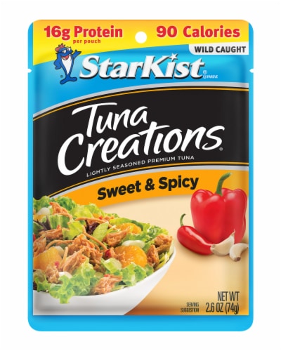 StarKist® Tuna Creations Sweet & Spicy Seasoned Tuna Pouch Perspective: front