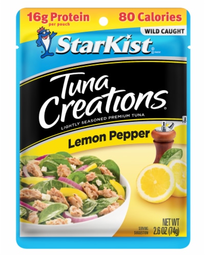 StarKist® Tuna Creations Lemon Pepper Seasoned Tuna Pouch Perspective: front
