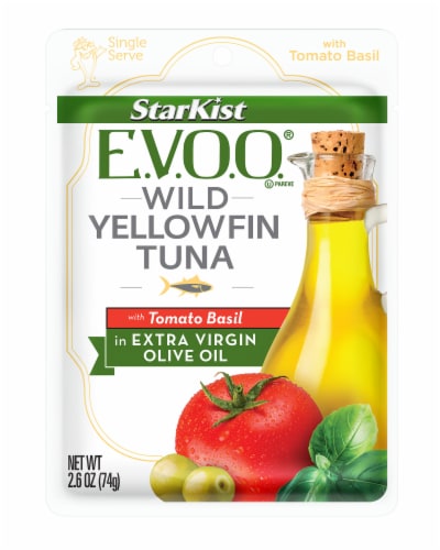 StarKist Selects E.V.O.O. Yellowfin Tuna in Extra Virgin Olive Oil with Sun-Dried Tomato Perspective: front