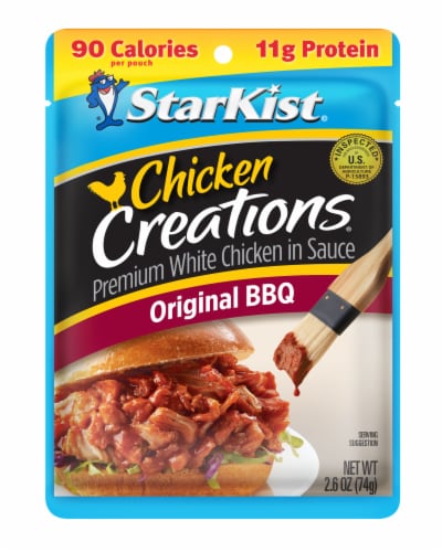 StarKist Chicken Creations Premium Original BBQ White Chicken in Sauce Pouch Perspective: front