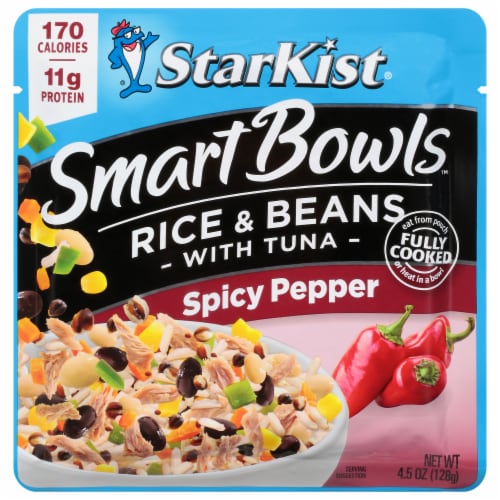 StarKist Smart Bowls with Tuna Spicy Pepper Rice & Beans Pouch Perspective: front