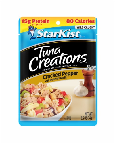 Starkist® Tuna Creation® Cracked Pepper With Roasted Garlic Perspective: front
