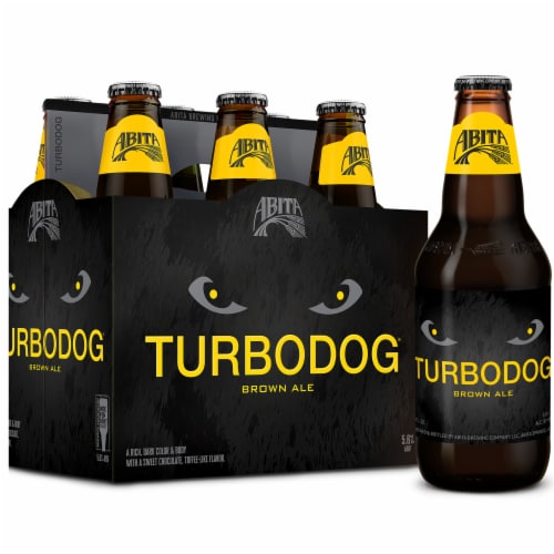 Abita Turbodog Brown Ale Craft Beer Bottles Perspective: front