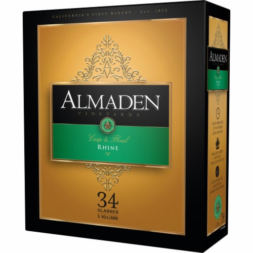 Almaden Mountain Rhine Boxed White Wine Perspective: front