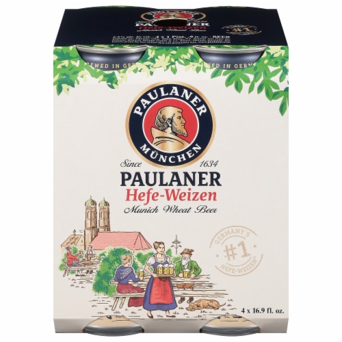 Paulaner Hefe-Weizen Munich Wheat Beer Perspective: front