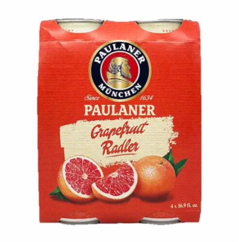 Paulaner Grapefruit Radler European Imported Beer Perspective: front