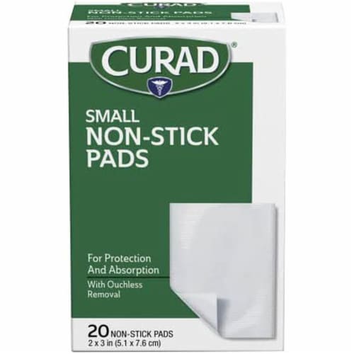 Curad Non-Stick Pads 2 x 3 Inches - 20 ct Perspective: front